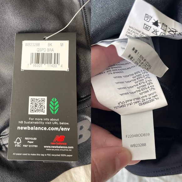NWT New Balance NB Dry X Sleek Medium Support Sports Bra M - Picture 15 of 16